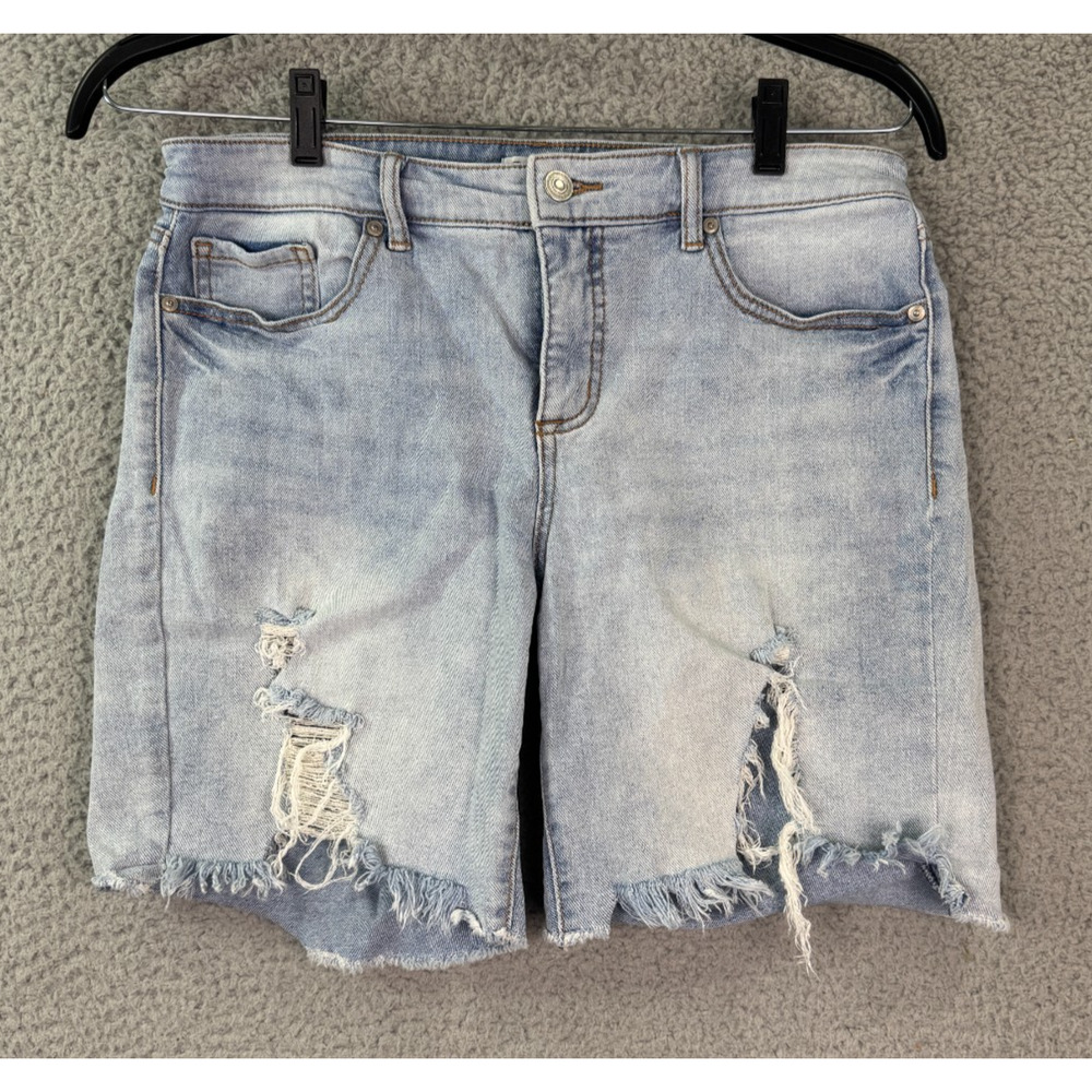 ZZ Sofia Vergara Bermuda Shorts Distressed Denim Gabriella 8 32x6